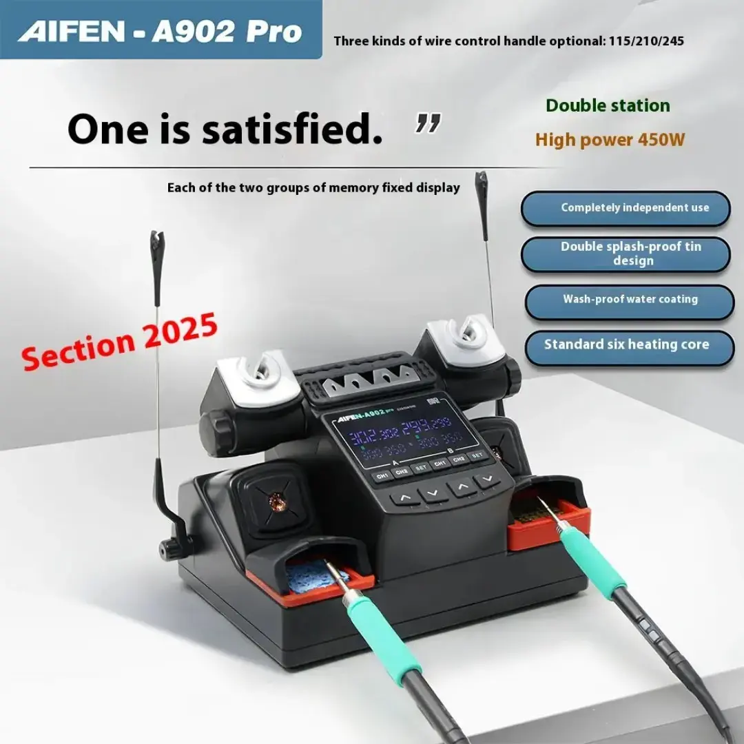 Двухканальная паяльная станция AIFEN A902 Pro — фото 1