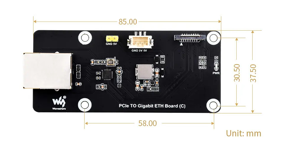 Плата Waveshare PCIe — Gigabit Ethernet (C) — фото 1